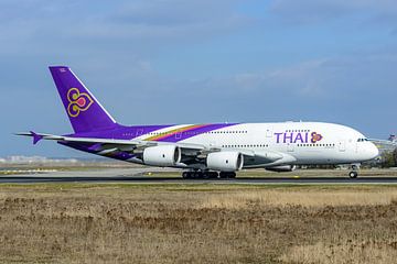 Take-off Thai Airways International Airbus A380-800.