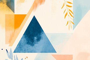 Geometric play of colours in pastel shades by Poster Art Shop