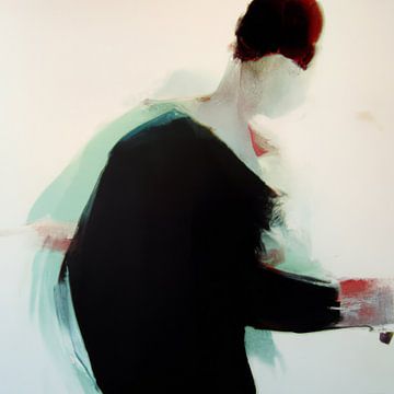 Abstraktes Gemälde "Die Passantin" von Carla Van Iersel