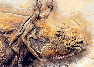 Rhinozeros Tierkunst #Rhinoceros