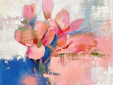 Abstract Bloemen decor van Abstract Schilderij