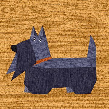 Schnauzer mosaic by Richard Laschon