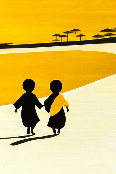Marche d'enfants silhouettés par Imperial Art House