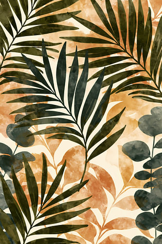 Feuilles de palmier en terre cuite