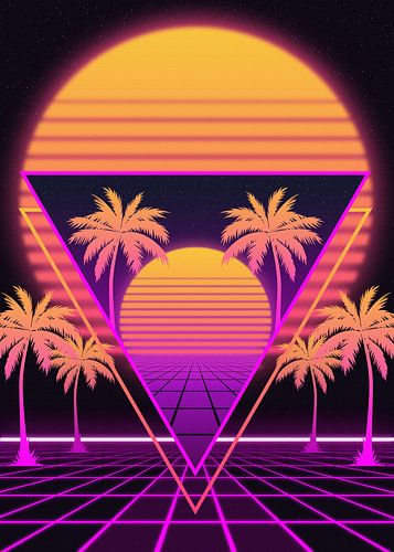 Neon Palm Tree