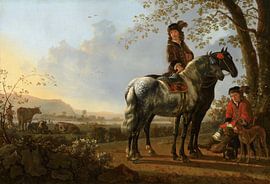 Horsemen resting in a landscape, Aelbert Cuyp