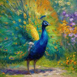 Le paon gracieux I sur Yaya's