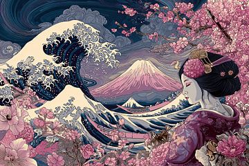 Art abstrait japonais en 3D