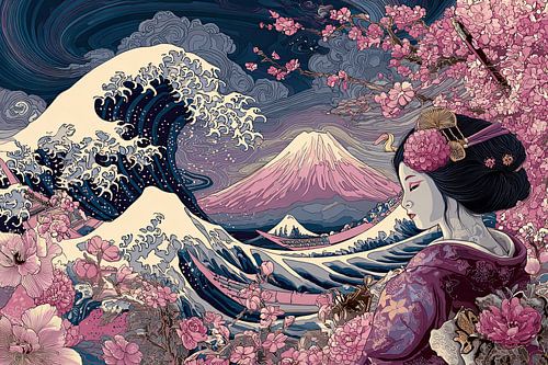 3D japan abstract art