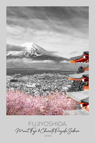 Im Fokus: Fuji mit Chureito Pagode zur Kirschblüte | colorkey von Melanie Viola