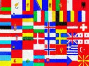 Europäische Flaggen impressionistisch von Frans Blok Miniaturansicht