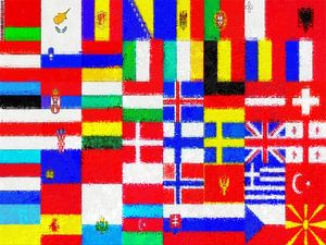 Europäische Flaggen impressionistisch von Frans Blok