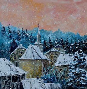 Schnee in den Ardennen