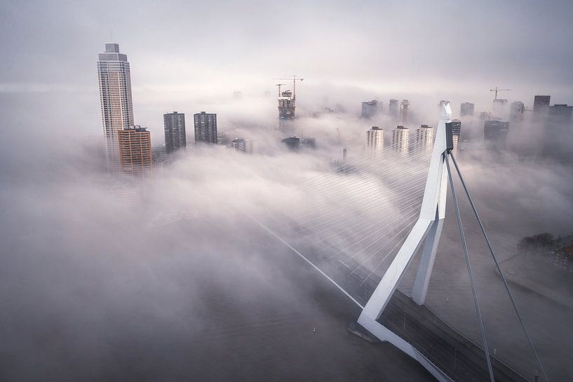 Rotterdam in de mist van Jeroen van Dam