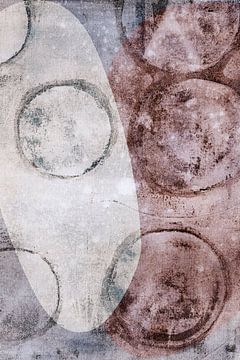 Modern abstract organic shapes in earthy tints: brown and grey by Dina Dankers