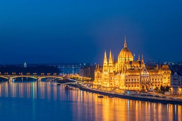 Blick auf das Parlamentsgebäude, Budapest, Ungarn l Reisefotografie von Lizzy Komen