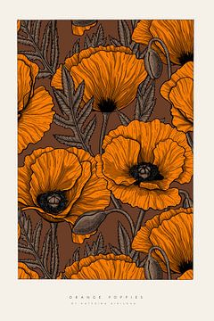 Mohnblumen Orange von Katerina Kirilova