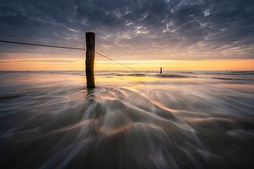 Pfosten Strand Domburg von Thom Brouwer