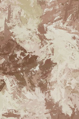 Beige, terra, rose et brun. Reflets dans l'eau. Art abstrait dans les tons neutres.