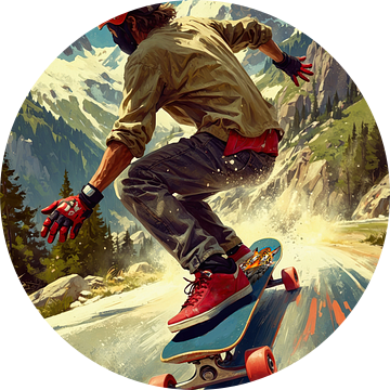 Extreme afdaling op longboard van Arjen Roos