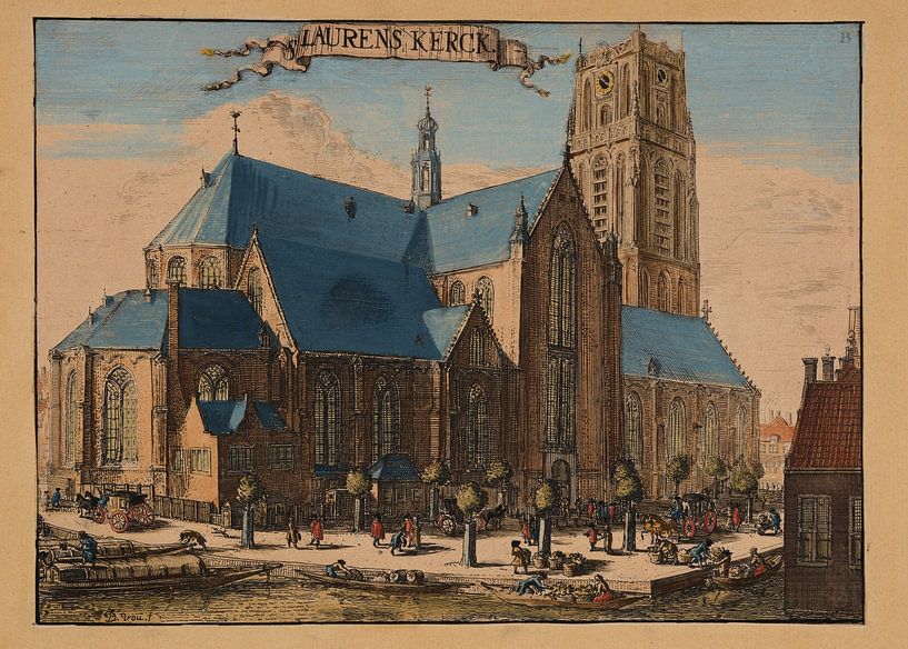 Rotterdam, 1695, Laurenskerk by Atelier Liesjes