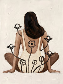 Woman With Blooming Flowers sur HUGO