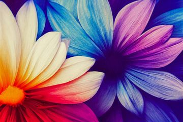 Pastel bloem achtergrond schilderij van Animaflora PicsStock