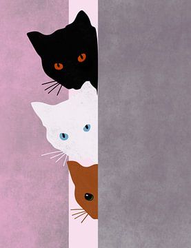 3 Nieuwsgierige katjes. van Bianca van Dijk