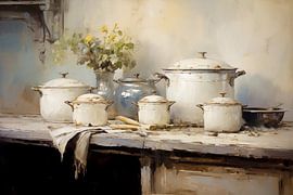 Stilleven Pannen Keuken van Preet Lambon