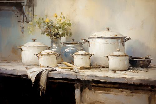 Stilleven Pannen Keuken