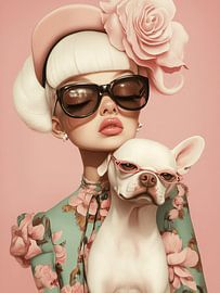 Fashionistas, the girl and her dog by Carla Van Iersel