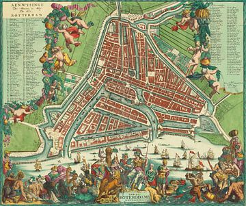 Plattegrond van Rotterdam, anoniem, 1721 - 1774