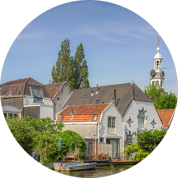 Zicht op de Zijlpoort in Leiden van Dirk van Egmond