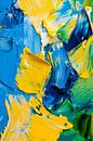 Kleurrijk olieverfschilderij in blauw en geel van Poster Art Shop thumbnail