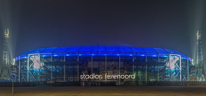 Feyenoord Rotterdam stadium 'De Kuip' at Night - part eight van Tux Photography