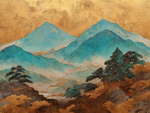 Picturesque Japanese mountain landscape
