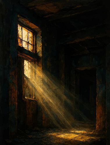 Light Through Abandoned Room