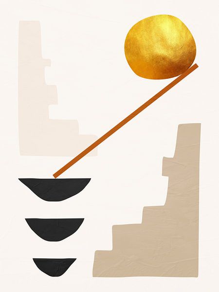 Organic abstract art - earthy tones by Online Arts