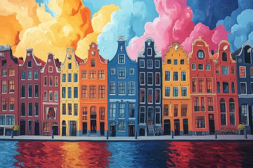 Nighttime Canal Cityscape