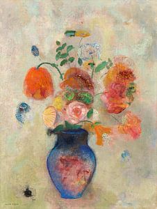 Große Vase mit Blumen (1912) von Odilon Redon. Öl auf Leinwand. von Dina Dankers
