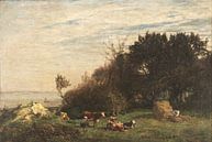 De boerderij van Saint-Simeon, Eugène Boudin van Meesterlijcke Meesters thumbnail