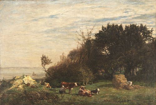 De boerderij van Saint-Simeon, Eugène Boudin
