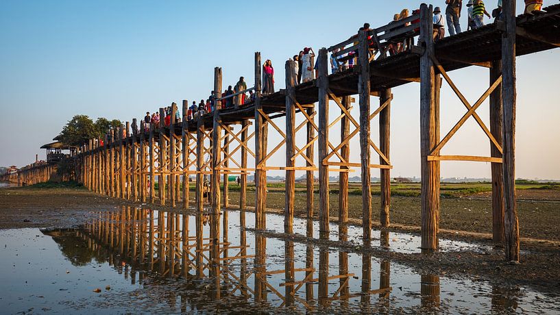 The U Bein Bridge in Myanmar by Roland Brack