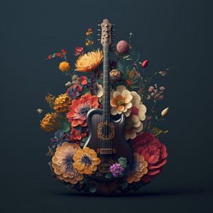Floral Harmony Schwarz