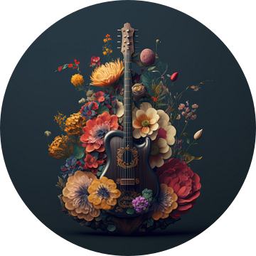 Flower Gitar van Natasja Haandrikman