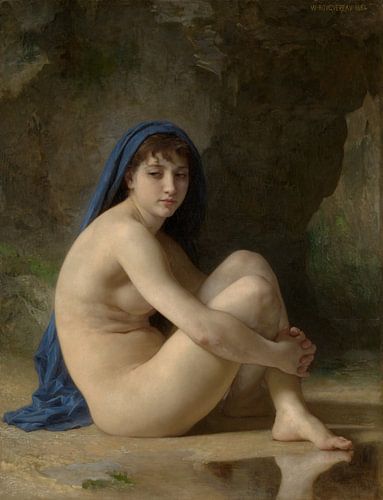 Zittend naakt, William-Adolphe Bouguereau