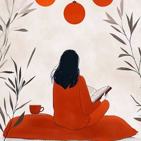 Woman life minimal art book by JBJart Justyna Jaszke