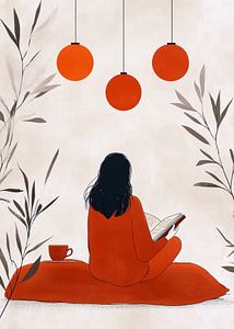 Woman life minimal art book