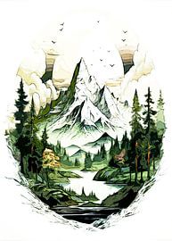 abstracte berg van irvan halim