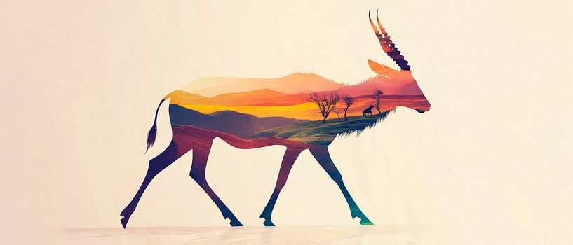 Tierische Landschaftsart von Poster Art Shop